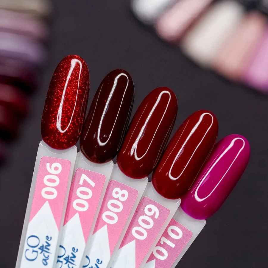 Гель-лак GO Active Gel Polish 008 бордо, емаль 10 мл