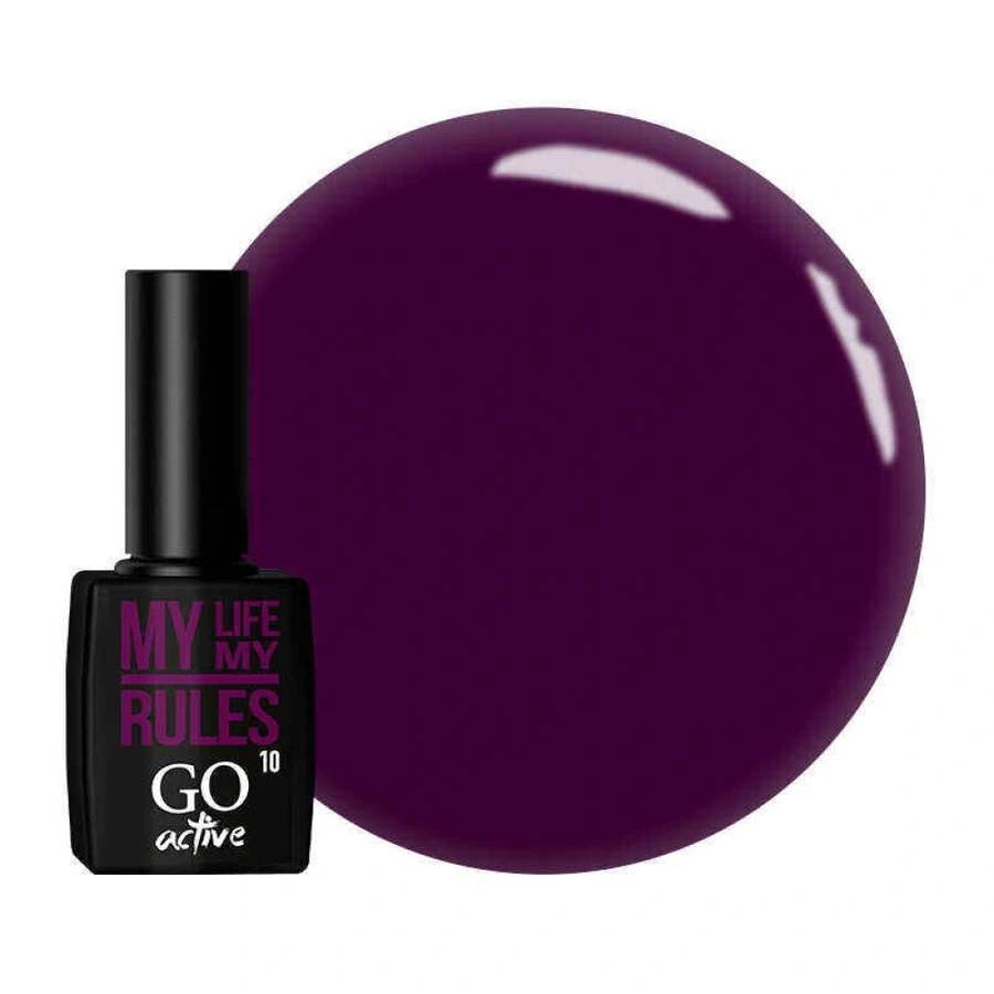 Гель-лак GO Active Gel Polish 010 пурпурна фуксія, емаль 10 мл