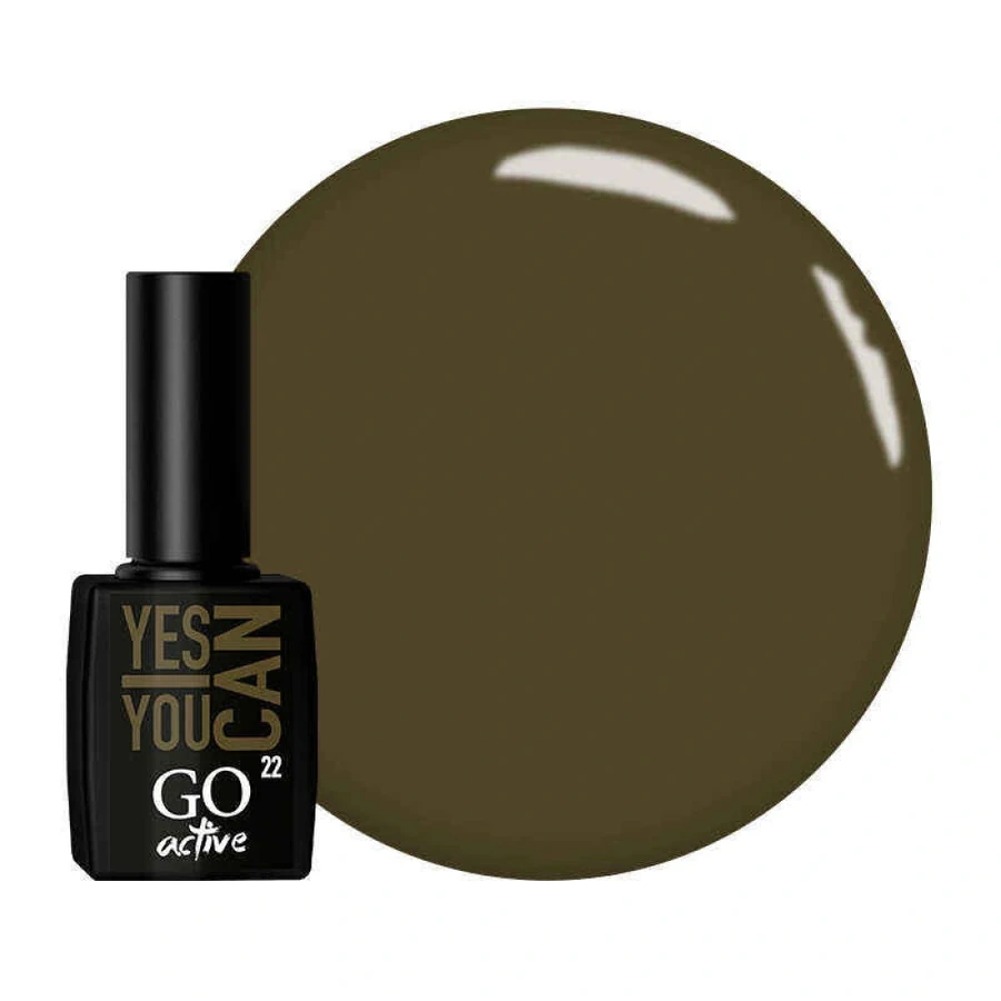 Гель-лак GO Active Gel Polish 022 хакі, емаль 10 мл