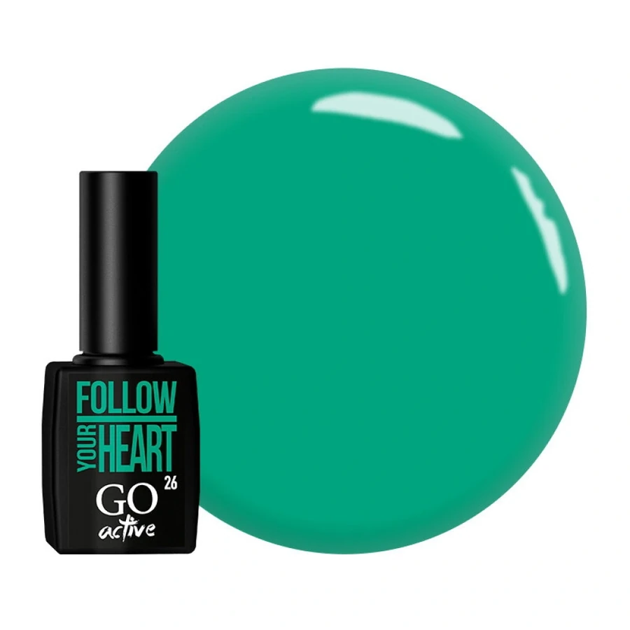 Гель-лак GO Active Gel Polish 026 м`ятно-бірюзовий, емаль 10 мл