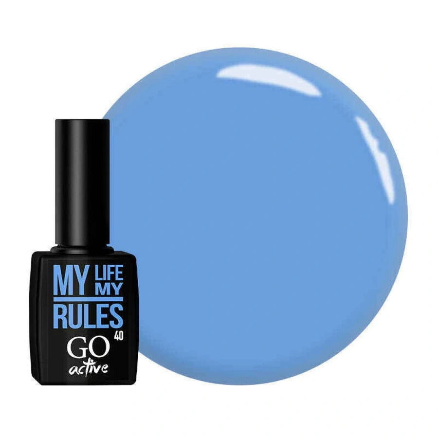 Гель-лак GO Active Gel Polish 040 блакитний, емаль 10 мл