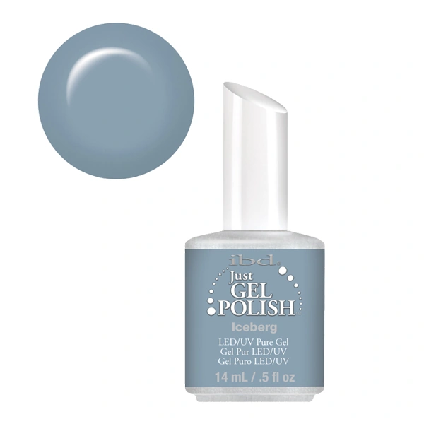 Гель-лак Айсберг IBD Just Gel Polish Iceberg світлий сіро-блакитний із шиммером 14 мл