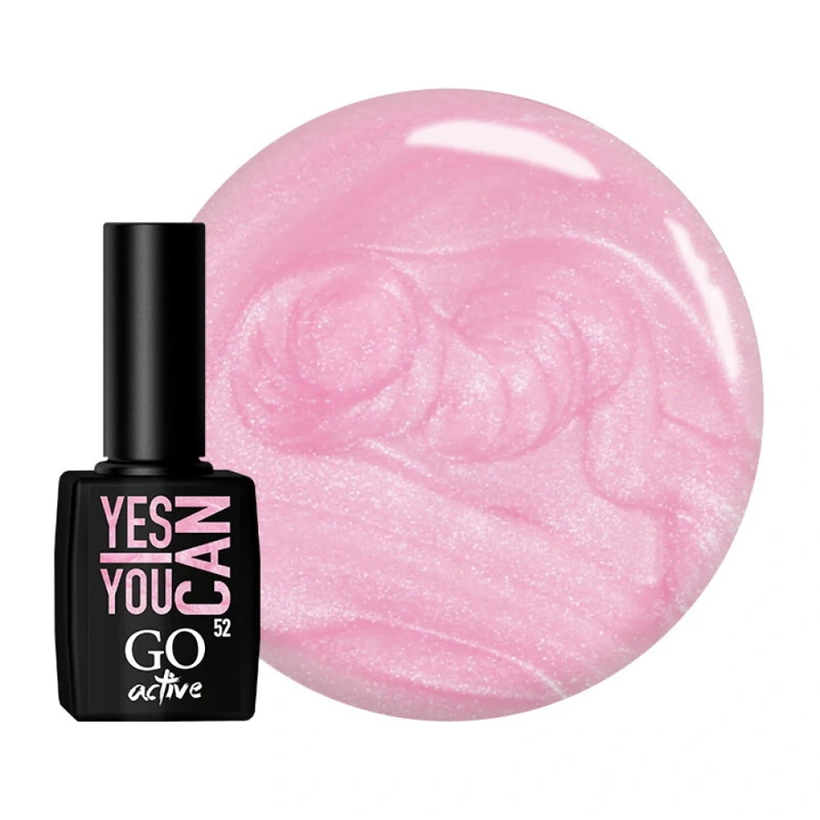 Гель-лак GO Active Gel Polish 052 рожевий, з шимером 10 мл