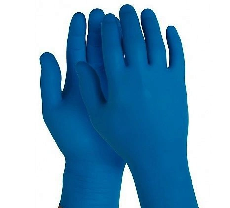 Рукавички нітрилові без пудри сині XS Еко+ Nitrile Blue Gloves XS пара 2шт