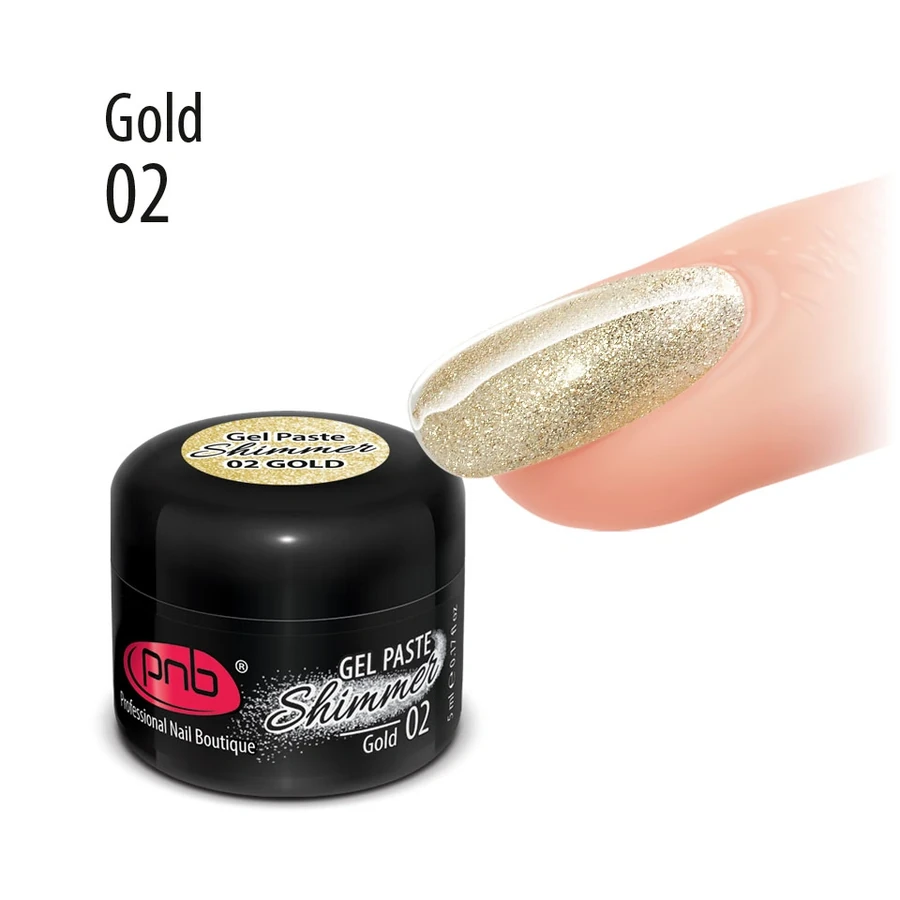 Гель-паста PNB UV/LED Shimmer Gel Paste 02 Gold золото 5 мл