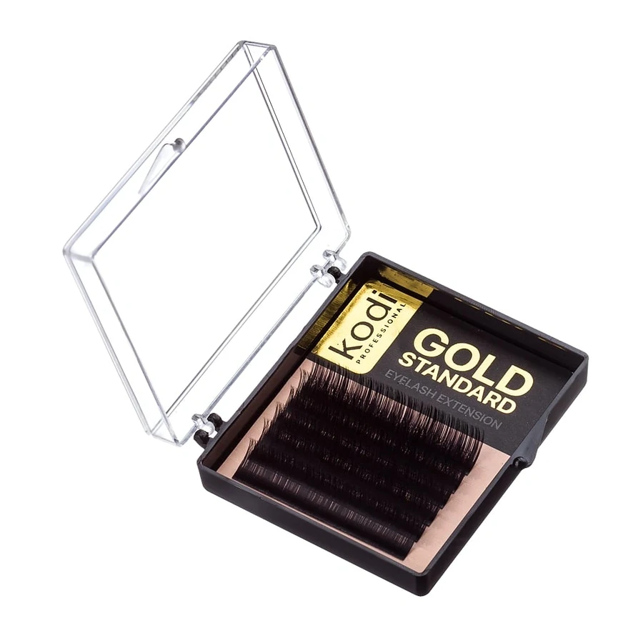 Вії для нарощування штучні Kodi Gold Standart Eyelash Extensions (B/0.12, 8 мм) чорні