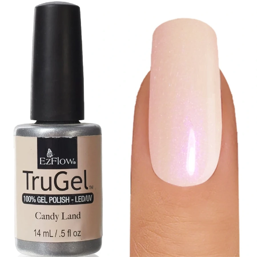 Гель-лак EzFlow TruGel Candy Land молочно-рожевий напівпрозорий з перламутровим відливом 14 мл