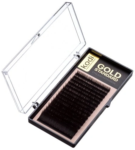 Вії для нарощування штучні Kodi Gold Standart Eyelash Extension (B/0.03, 13 мм) чорні