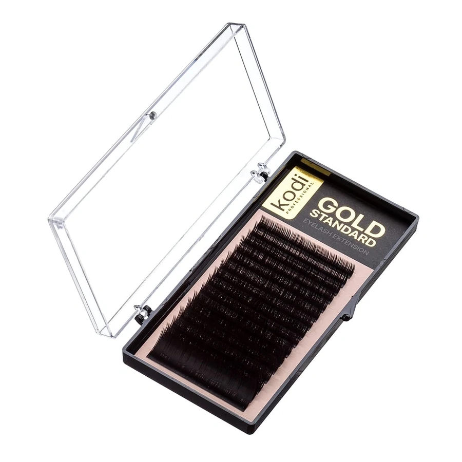 Вії для нарощування штучні Kodi Gold Standart Eyelash Extension (B 0.07, 13 мм) чорні
