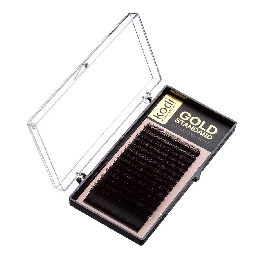Вії для нарощування штучні Kodi Gold Standart Eyelash Extensions (D/0.10, 10 мм) чорні