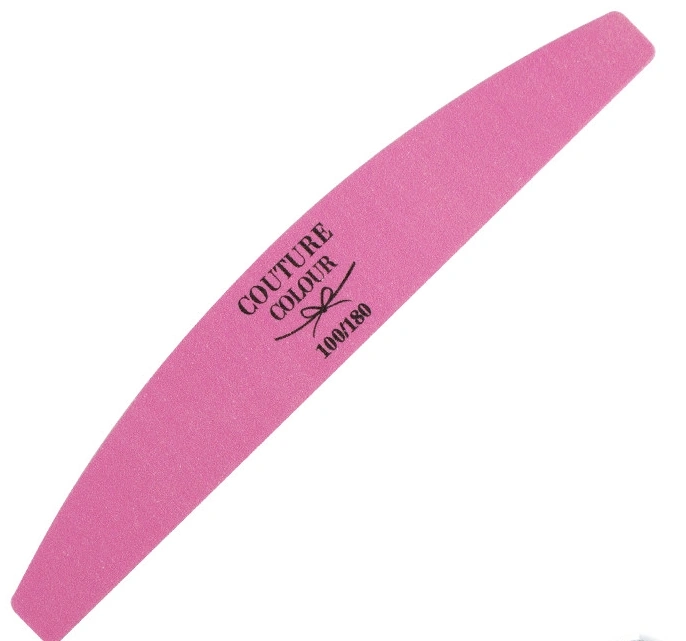 Пилка-напівколо зебра біла/рожева Couture Colour Nail File 100/180