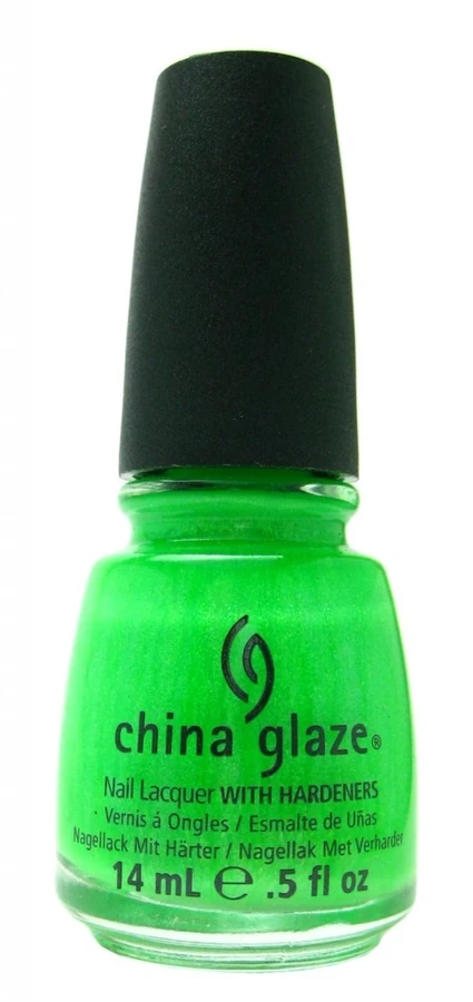 Лак China Glaze I`m with the Lifeguard неоновий зелений з мікроблиском 14 мл