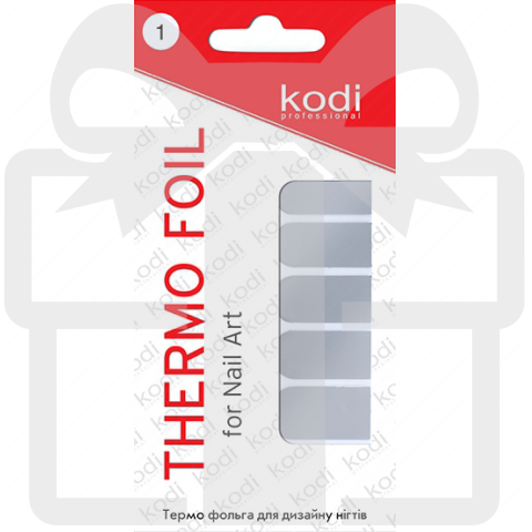 Термофольга для дизайну нігтів Kodi Подарунок! Thermo Foil Silver срібло