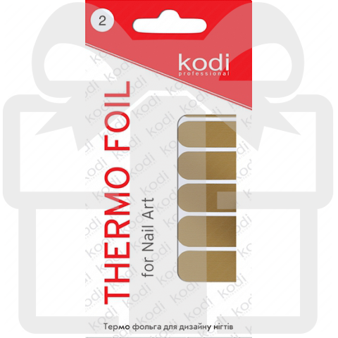 Термофольга для дизайну нігтів Kodi Подарунок! Thermo Foil Gold золото
