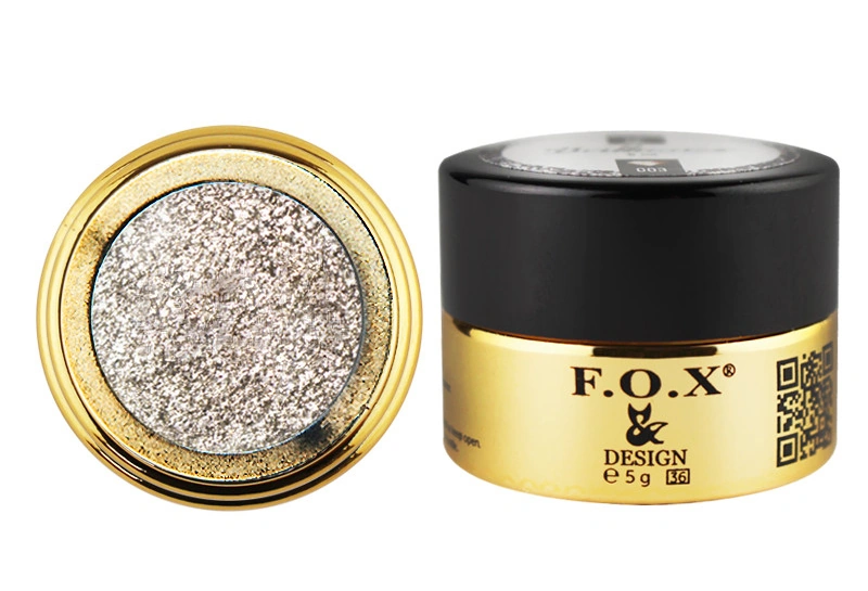 Гель-лак FOX Gel-Polish Gold Brilliance №003 світле золото, великі щільні блискітки 5 мл