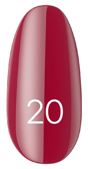 Лак Kodi Nail Polish №020 темно-червоний, емаль 15 мл