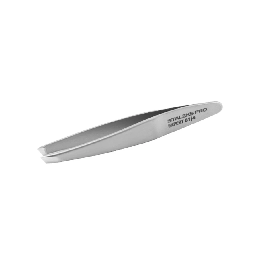 Пінцет для брів Staleks Pro Eyebrow Tweezers EXPERT 61 TYPE 4 вузькі скошені кромки