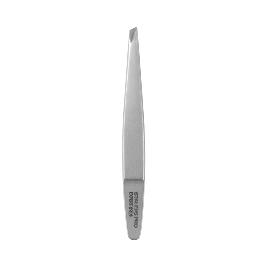 Пінцет для брів Staleks Pro EXPERT 62 TYPE 4 вузькі скошені кромки