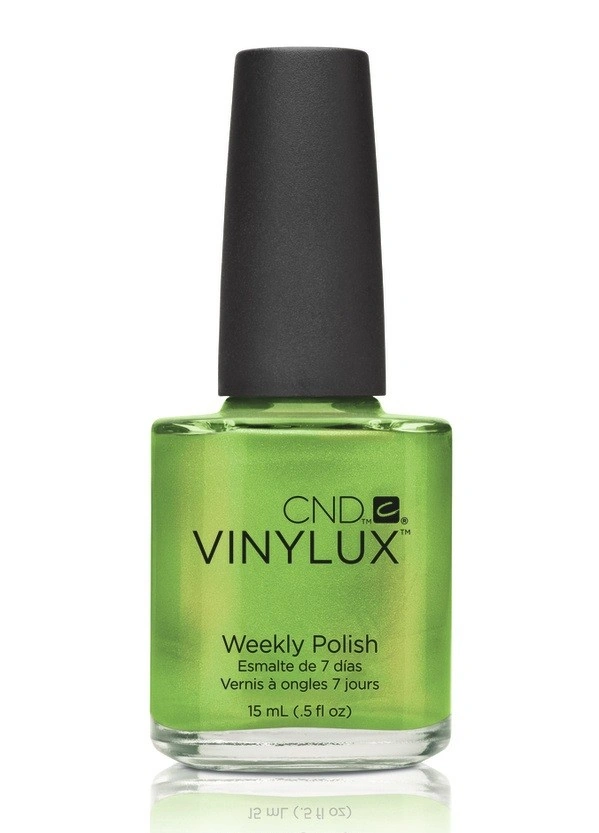 Лак CND VINYLUX 127 Limeade салатовий із шиммером, напівпрозорий 15 мл