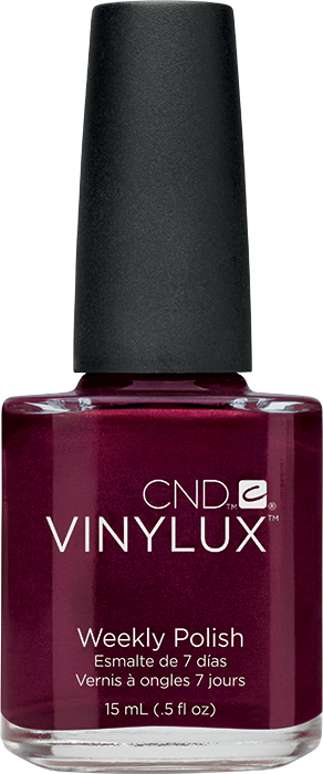 Лак CND VINYLUX 130 Masquerade глибокий бордовий з легким шиммером 15 мл