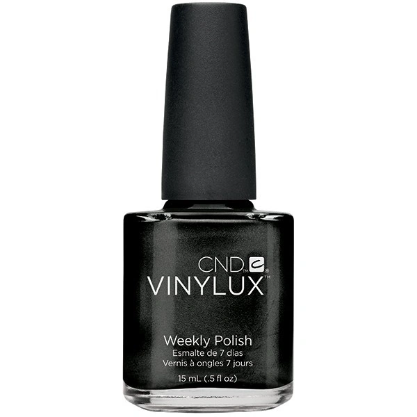 Лак CND VINYLUX 133 Overtly Onyx темно-сірий зі сталевим відливом, мікроблиск 15 мл