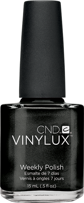 Лак CND VINYLUX 133 Overtly Onyx темно-сірий зі сталевим відливом, мікроблиск 15 мл