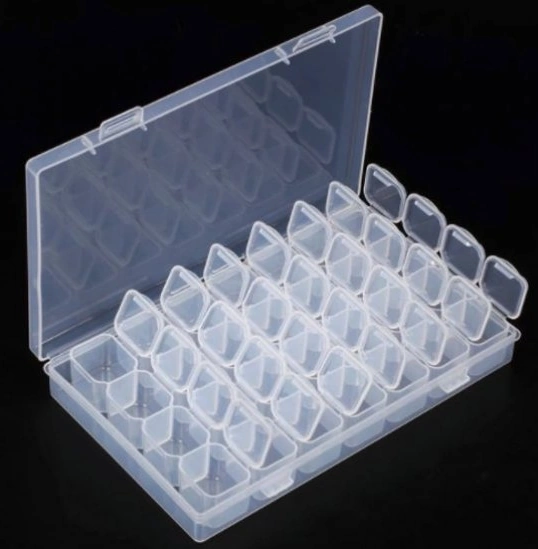 Органайзер для декоративних кристалів Kodi Organizer for Decorative Crystals 28 sections білий, 28 секцій
