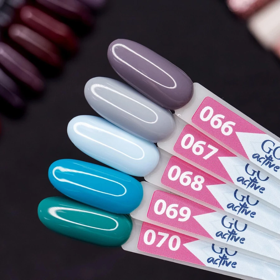 Гель-лак GO Active Gel Polish 067 сірий, емаль 10 мл