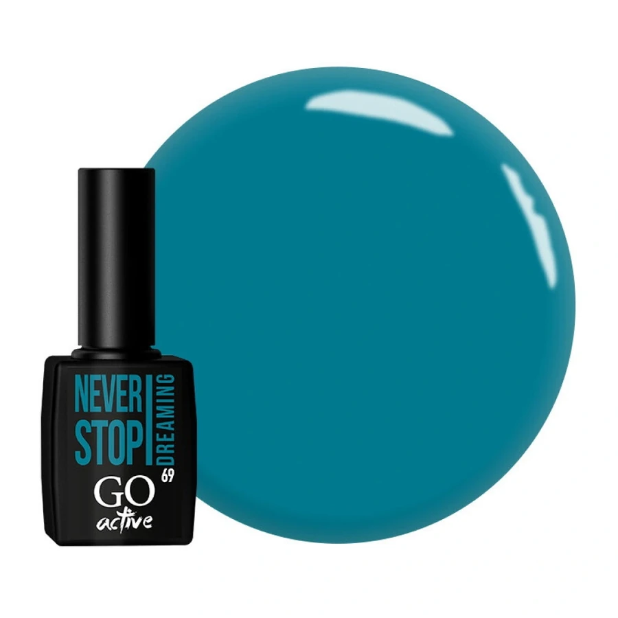 Гель-лак GO Active Gel Polish 069 бірюзовий, емаль 10 мл