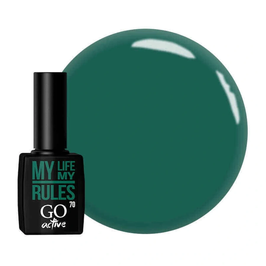 Гель-лак GO Active Gel Polish 070 сіро-зелений мох, емаль 10 мл