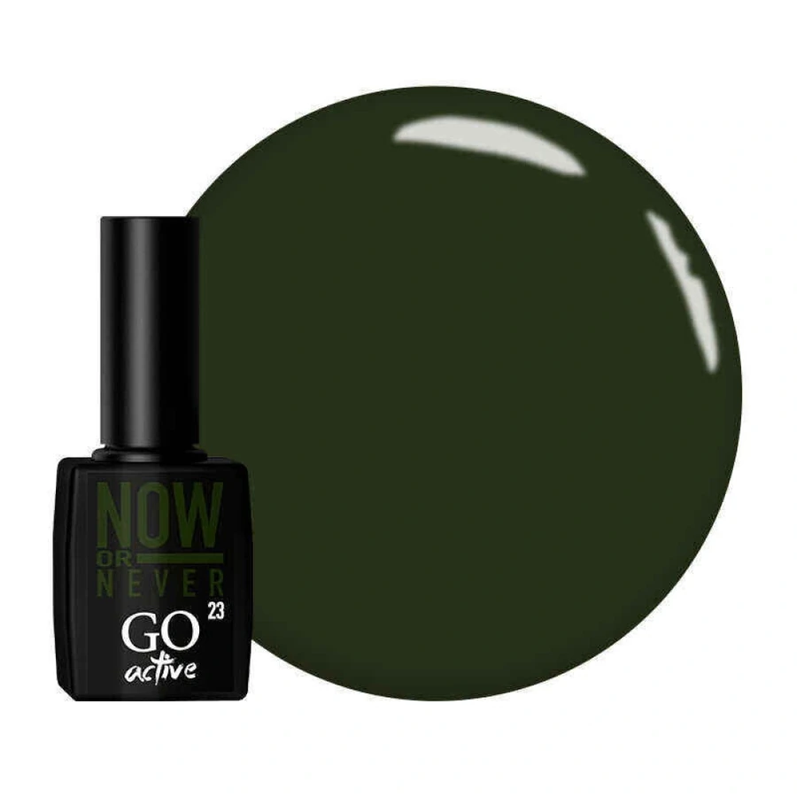 Гель-лак GO Active Gel Polish 023 болотяно-зелений, емаль 10 мл