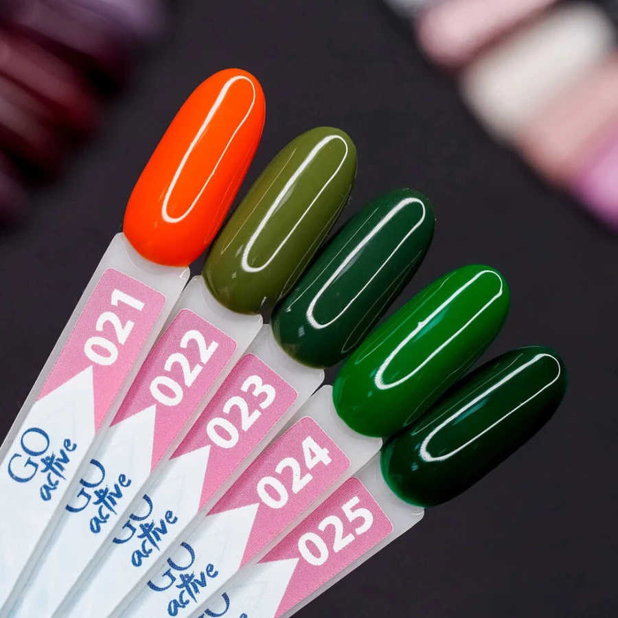 Гель-лак GO Active Gel Polish 024 темний сосново-зелений, емаль 10 мл