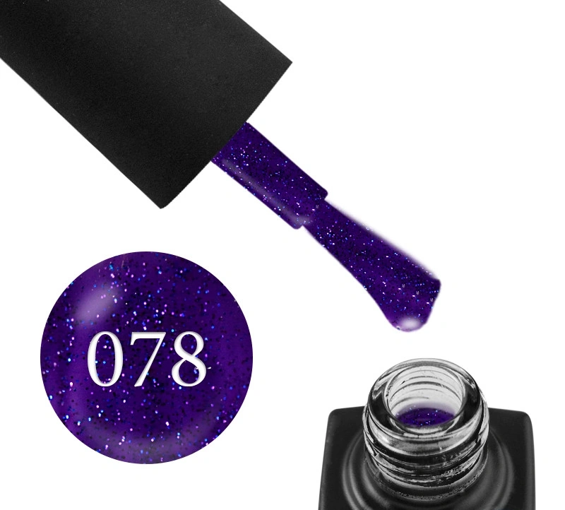 Гель-лак GO Active Gel Polish 78 індиго з синьо-фіолетовими блискітками 10 мл