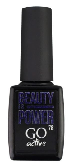 Гель-лак GO Active Gel Polish 78 індиго з синьо-фіолетовими блискітками 10 мл