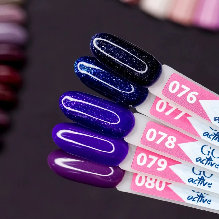 Гель-лак GO Active Gel Polish 080 молочно-сливовий, емаль 10 мл