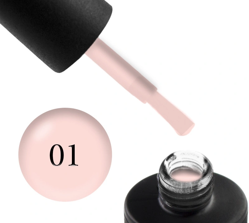 База камуфлююча для гель-лаку Couture Colour Cover Rubber Base Coat 01 молочно-рожевий 9 ml