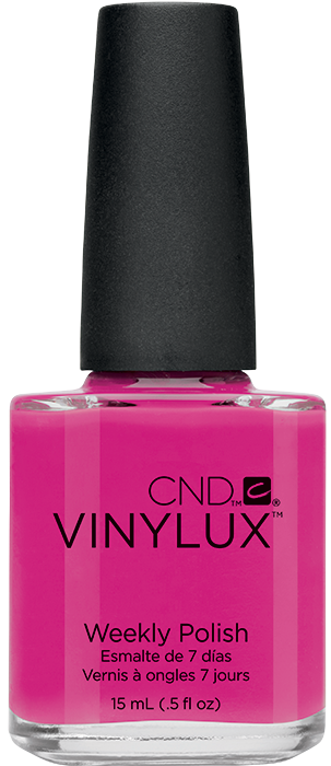 Лак CND VINYLUX 155 Tutti Frutti фуксія з перламутром, яскраво-рожевий з неоновим відливом 15 мл