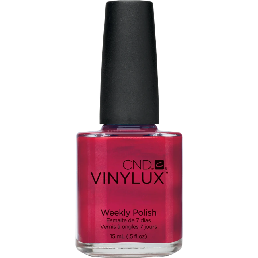 Лак CND VINYLUX 120 Hot Chilis малиновий із шиммером, щільний 15 мл