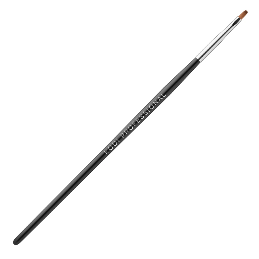 Пензель для гелю №2/E Kodi Gel Brush №2/Е нейлон, дерев`яна чорна ручка