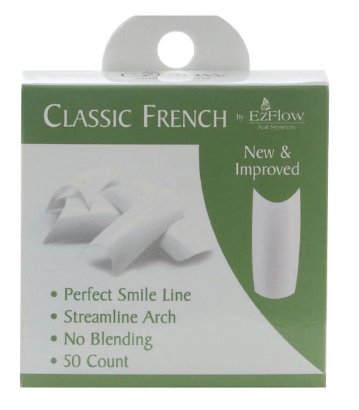 Типси без контактної зони №8, 50 шт EzFlow Classic French Tips №8