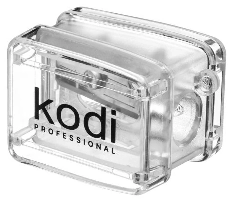 Стругачка для косметичних олівців Kodi Sharpener for Cosmetic Pencils Clear прозора, з одним лезом