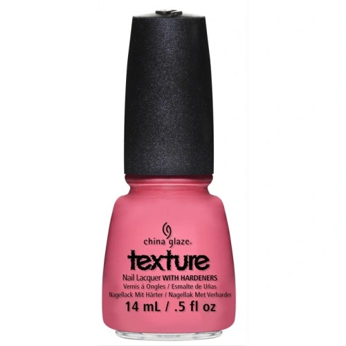 Текстурний лак China Glaze Texture Itty, Bitty & Gritty неоновий рожево-кораловий, матовий 14 мл