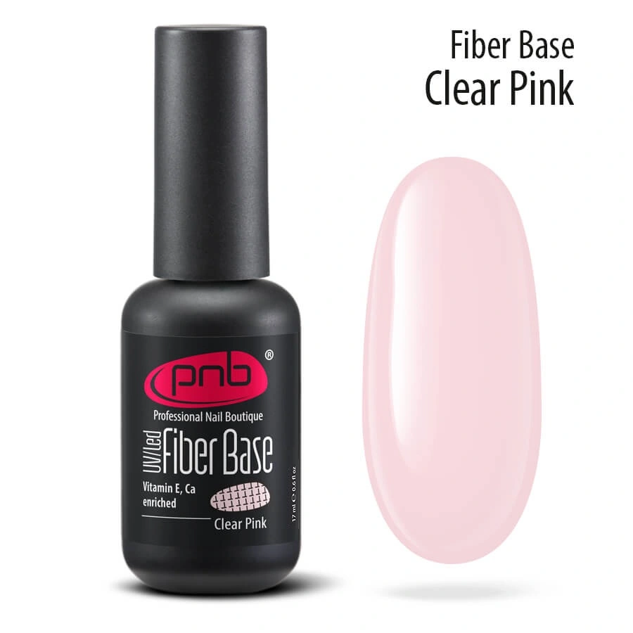 Файбер база PNB UV/LED Fiber Base Clear Pink прозоро-рожева 17 мл