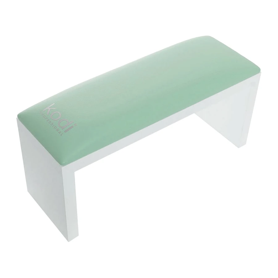 Підлокітник для манікюру на білих ніжках Kodi Armrest for Manicure on White Legs Mint м`ятний