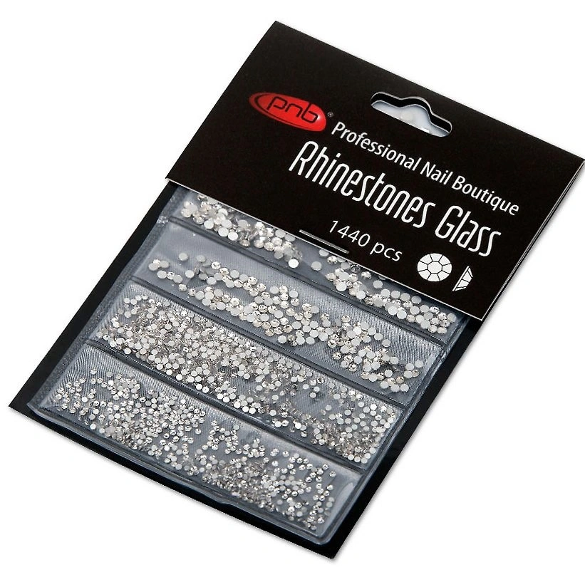 Стрази для дизайну кристал PNB Rhinestones Crystal Mix Size мікс розмірів SS2, SS3, SS6, SS8, SS10, SS12 1440 шт