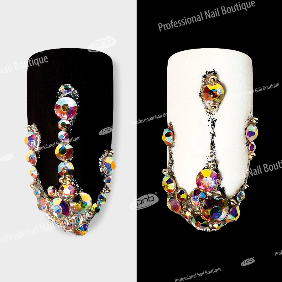 Стрази для дизайну AB PNB Rhinestones AB Mix Size AB мікс розмірів SS2, SS3, SS6, SS8, SS10, SS12 1440 шт
