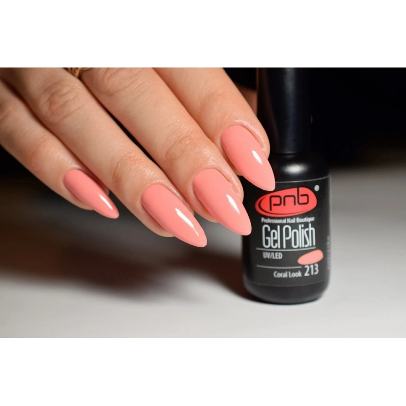 Гель-лак PNB №213 Coral Look кораловий, емаль 8 мл