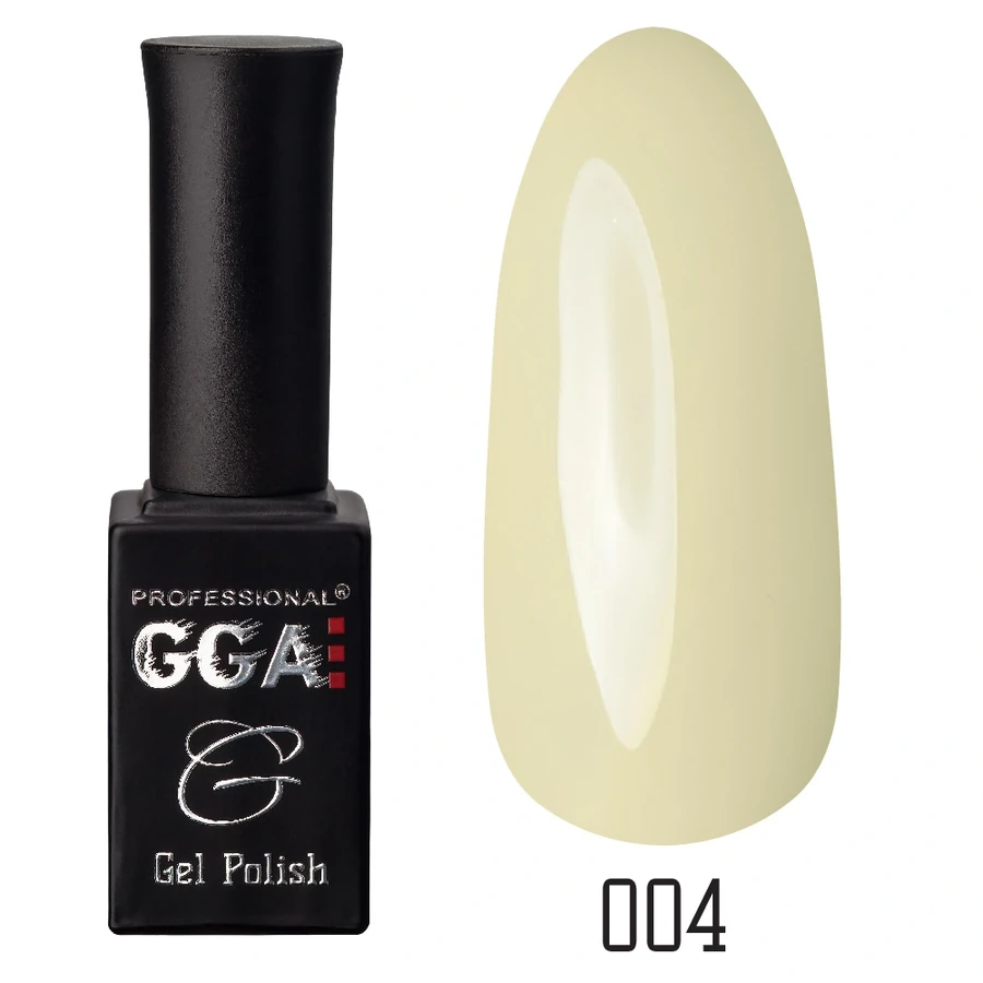 Гель-лак GGA Professional Gel Polish №004 топлене молоко, емаль 10 мл