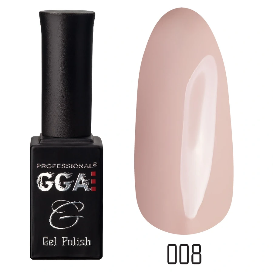 Гель-лак GGA Professional Gel Polish №008 нюдовий, емаль 10 мл