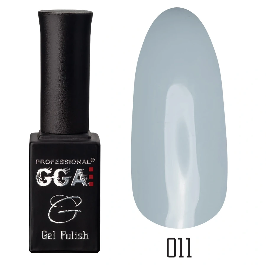 Гель-лак GGA Professional Gel Polish №011 сіро-блакитний, емаль 10 мл